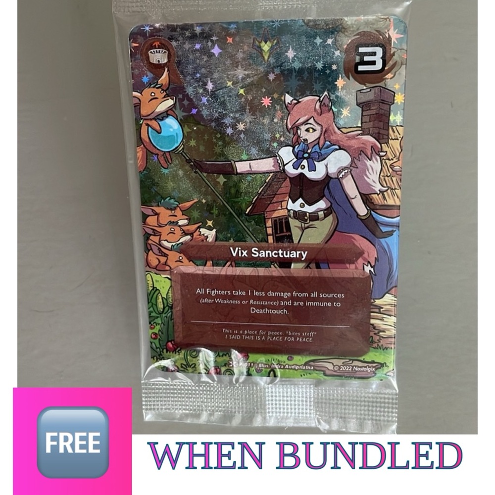 🆓 FREE When Bundled Ocala Comic Con PromoNostalgix Holo 2022Vix Sanctuary Sealed